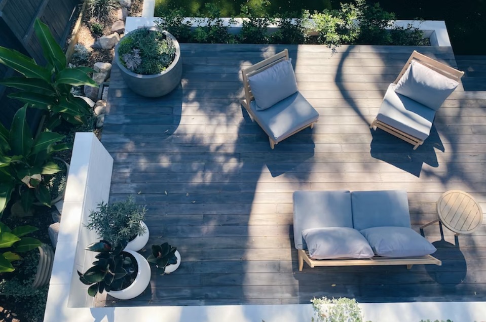 terrasse en bois aménagé